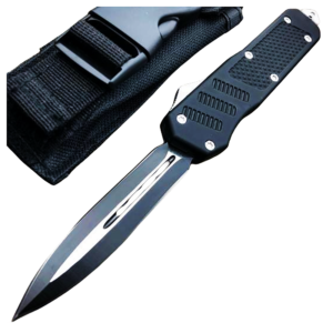 5.5 INCH Black Phantom OTF Dual Action Pocket Knife-TK346
